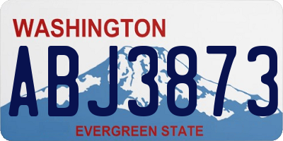 WA license plate ABJ3873