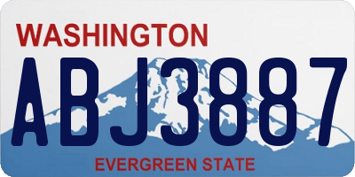 WA license plate ABJ3887