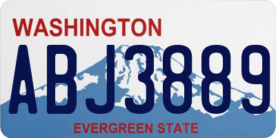 WA license plate ABJ3889