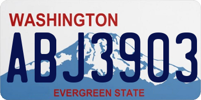 WA license plate ABJ3903