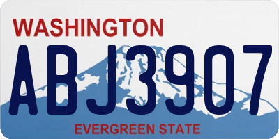 WA license plate ABJ3907