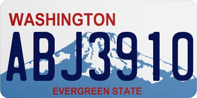 WA license plate ABJ3910