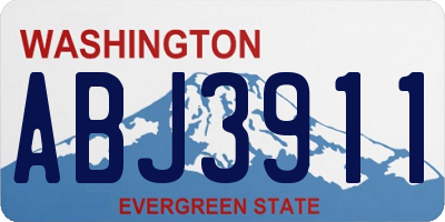 WA license plate ABJ3911
