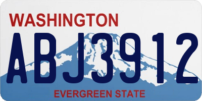 WA license plate ABJ3912
