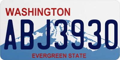 WA license plate ABJ3930