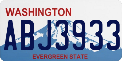 WA license plate ABJ3933