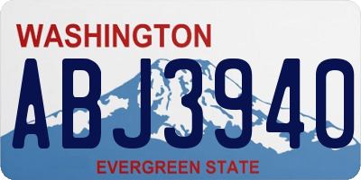 WA license plate ABJ3940