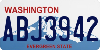 WA license plate ABJ3942