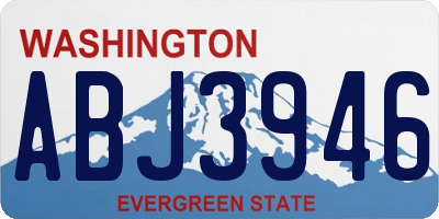 WA license plate ABJ3946