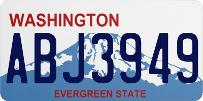 WA license plate ABJ3949