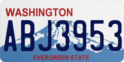 WA license plate ABJ3953