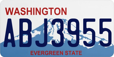 WA license plate ABJ3955
