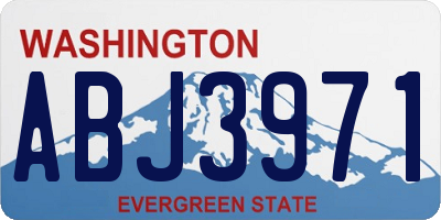 WA license plate ABJ3971