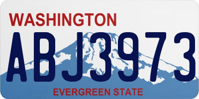 WA license plate ABJ3973