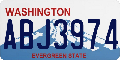 WA license plate ABJ3974