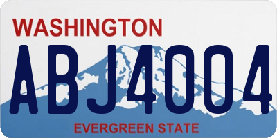 WA license plate ABJ4004