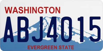 WA license plate ABJ4015