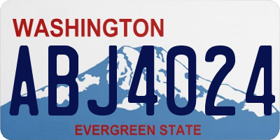 WA license plate ABJ4024