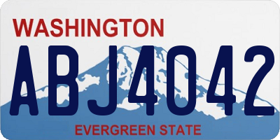 WA license plate ABJ4042