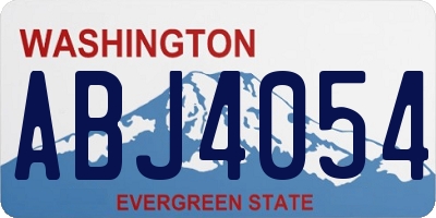 WA license plate ABJ4054