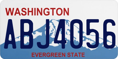 WA license plate ABJ4056