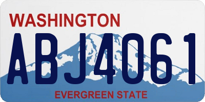 WA license plate ABJ4061