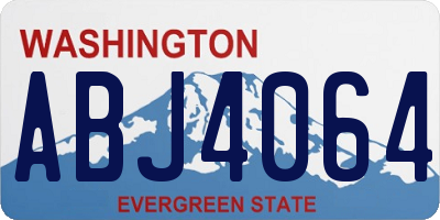 WA license plate ABJ4064