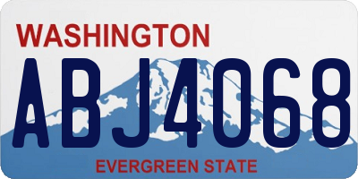 WA license plate ABJ4068