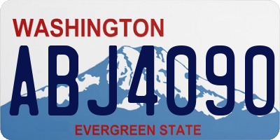 WA license plate ABJ4090