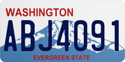WA license plate ABJ4091