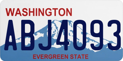 WA license plate ABJ4093