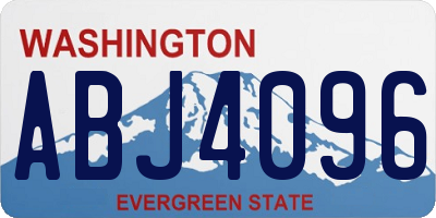 WA license plate ABJ4096