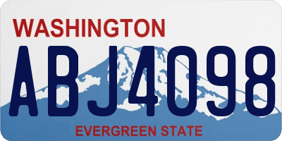WA license plate ABJ4098
