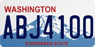 WA license plate ABJ4100