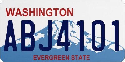 WA license plate ABJ4101