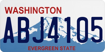 WA license plate ABJ4105