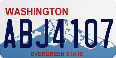 WA license plate ABJ4107
