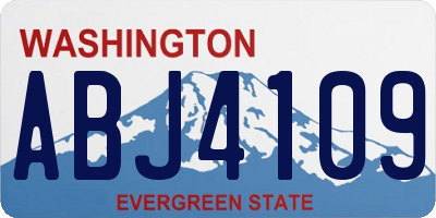 WA license plate ABJ4109