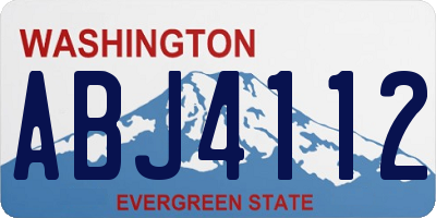 WA license plate ABJ4112