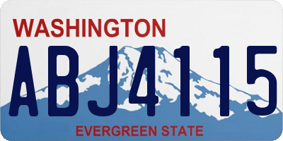 WA license plate ABJ4115