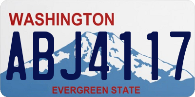 WA license plate ABJ4117