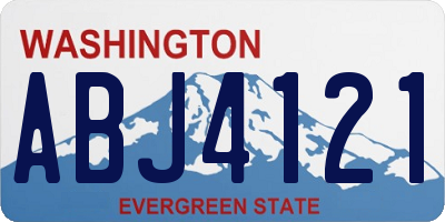 WA license plate ABJ4121