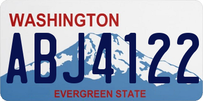 WA license plate ABJ4122
