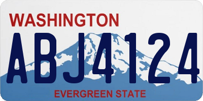WA license plate ABJ4124