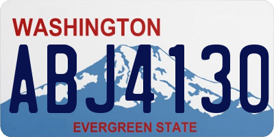WA license plate ABJ4130