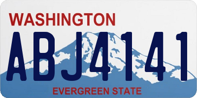 WA license plate ABJ4141
