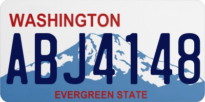 WA license plate ABJ4148