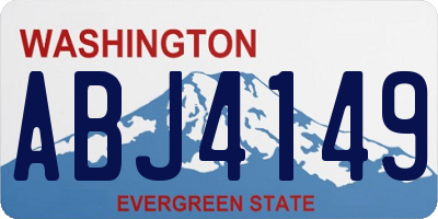 WA license plate ABJ4149