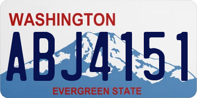 WA license plate ABJ4151