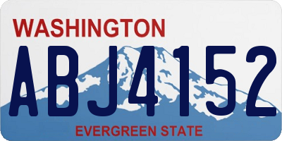 WA license plate ABJ4152